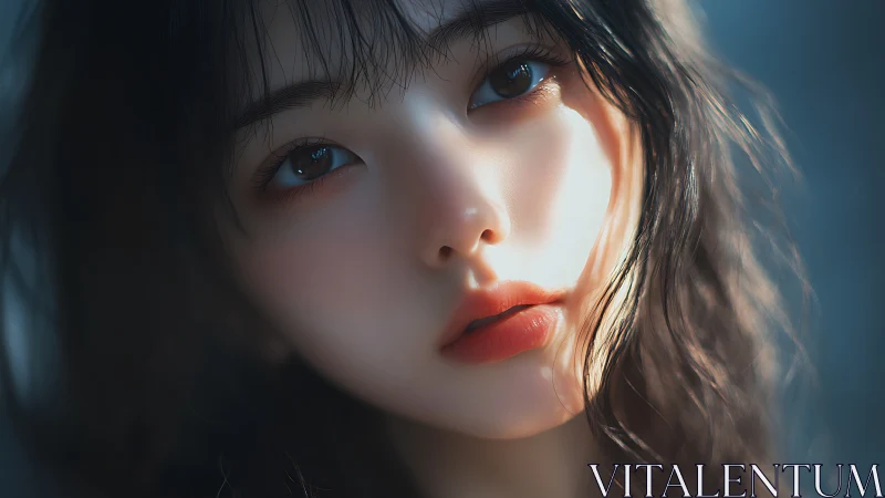 Soft sunlight traces a dreamy anime girl&rsquo;s wistful gaze