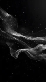 Gentle cosmic smoke drifting through a quiet starry night.