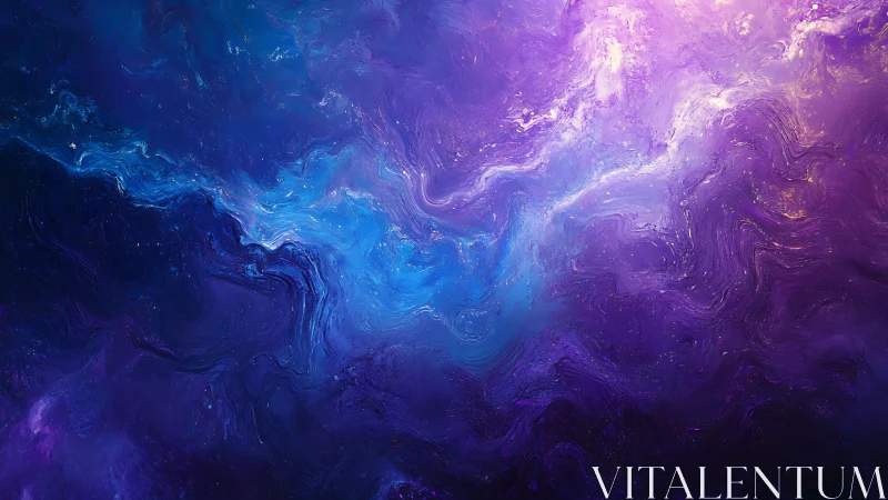 Nebula tides swirl through electric blues and cosmic violets.