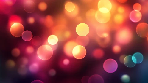 Vibrant multicolored bokeh lights abstract digital background.