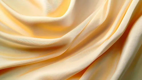 Soft golden fabric folds glow with gentle, luminous warmth