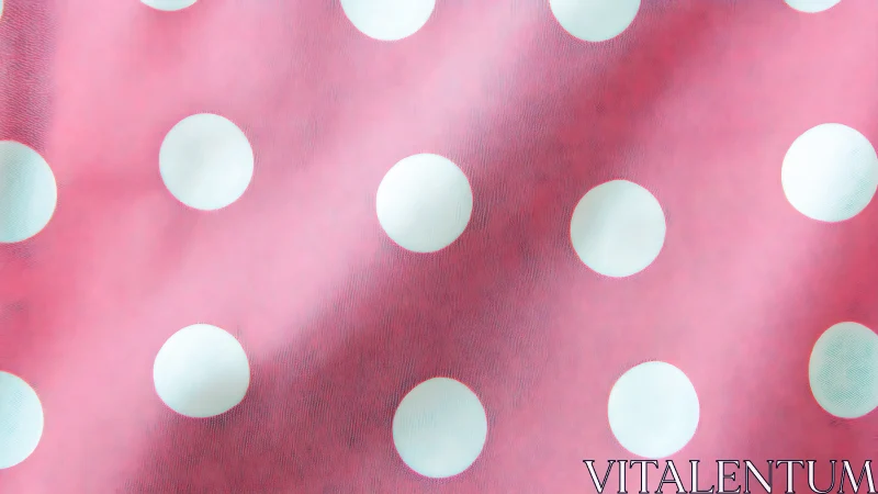 Pink polka dot pattern with three-dimensional spheres.