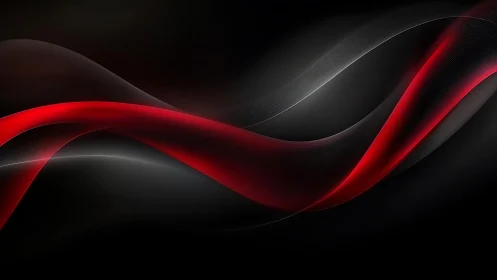 Abstract red and black flowing wave background with modern style.