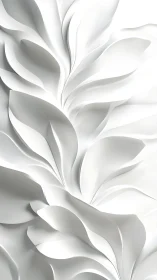 Gentle white paper petals flowing in soft sculpted waves.