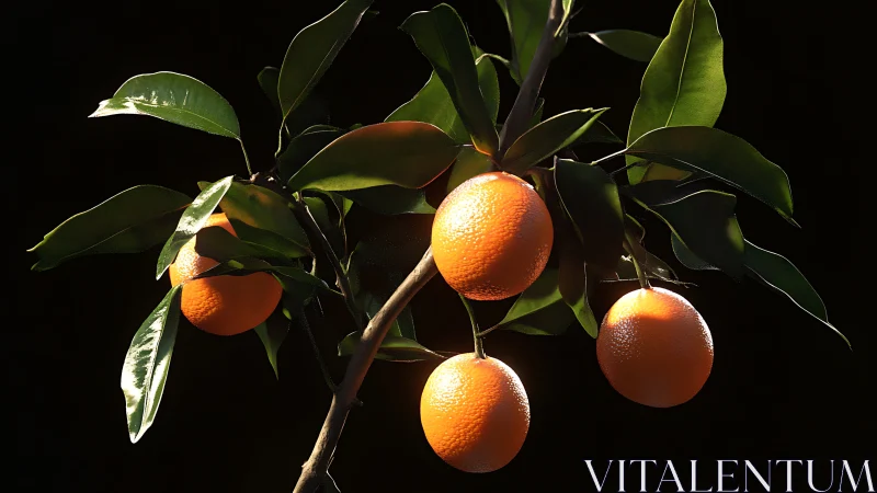Sunlit mandarins quietly rehearse their midnight spotlight