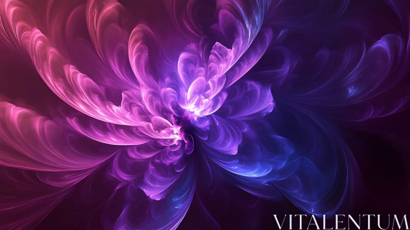 Radiant nebula bloom in swirling violet fractal light.