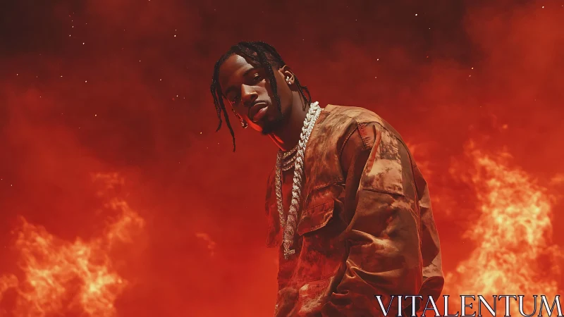 Bold Artist Commands Fiery Stage Energy