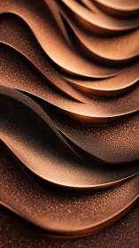 Stratified metallic wave surfaces with micro‑textured highlights.