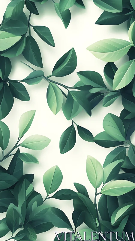 Lush overlapping leaves framing a soft minimal backdrop.