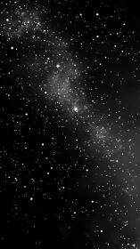 Dense star field forms diagonal galactic band across frame