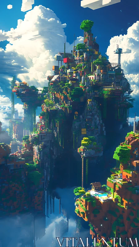 Verdant Megastructure Pierces Clouds in Impossible Geometry