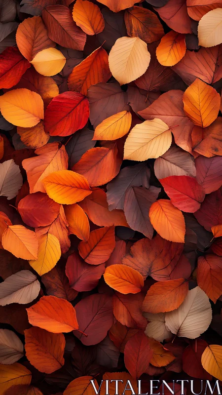 Colorful autumn leaves layered in warm seasonal tones.
