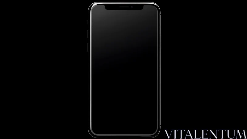 iPhone mockup rendered against black background