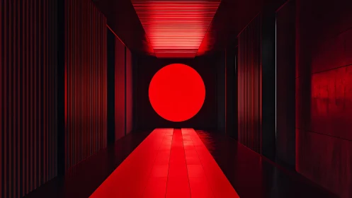 Luminous Red Portal: A Journey Into Digital Wonder.