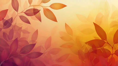 Abstract gradient foliage background in warm autumn tones.
