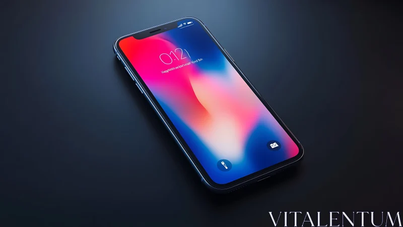 Smartphone display with gradient interface at 9:12 time