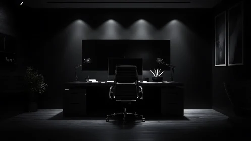 Midnight command center waits under surgical beams of light