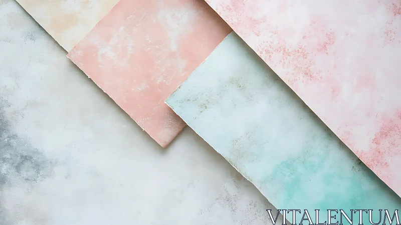 Soft pastel paper textures overlap in airy diagonal layers.