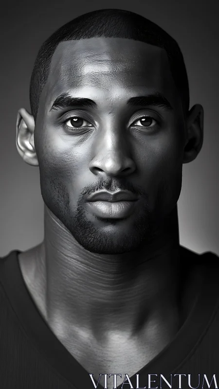 Calm grayscale portrait capturing quiet strength and focus.