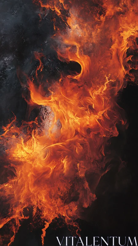 Intense Fire and Flame Combustion Pattern.