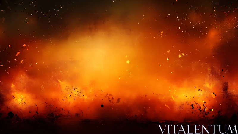 Explosive Energy Burst: Abstract Fire and Light Composition.