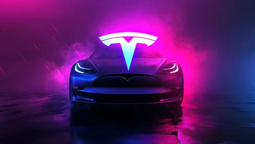 Neon storm crowns an electric icon in glowing cyber mist