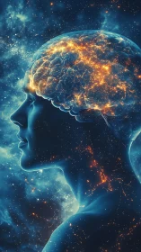 Human mind glows like a cosmic galaxy of neural energy