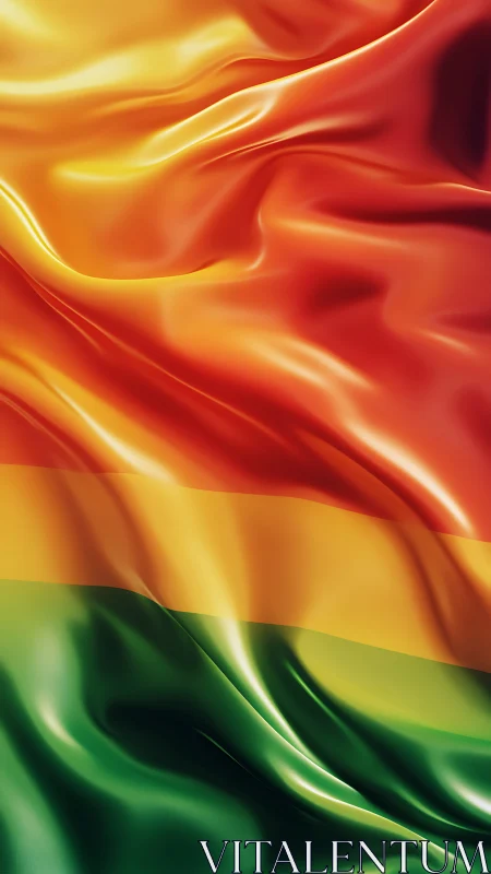 Silken tricolor currents melt light into molten waves