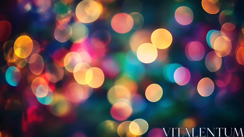 Defocused chromatic bokeh field in layered optical blur map.