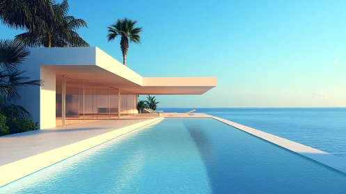 Sunlit cliffside villa kissing an endless turquoise horizon.