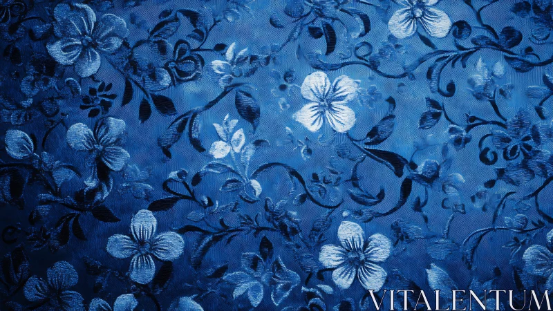 Midnight Blooms Dance Across Sapphire Canvas