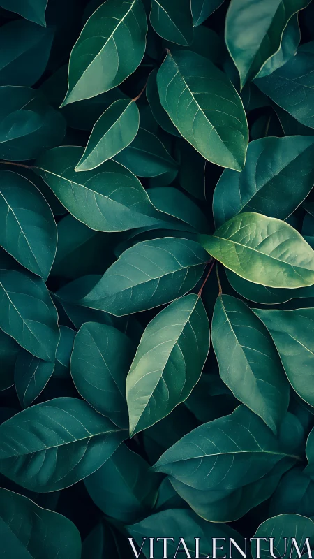 Macro foliage array with cyan-green spectral toning study.