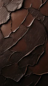 Dark chocolate shards create cracked textured surface
