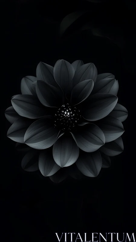 Shadow Bloom Unfolds Against Midnight Canvas