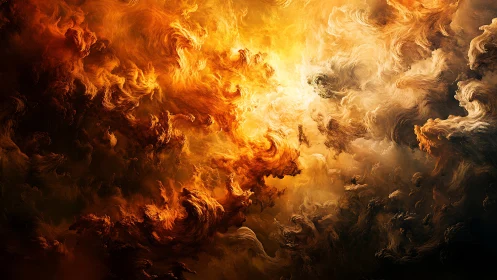 Celestial Dance of Flame and Light