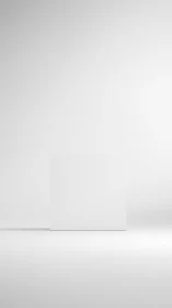 Silent white rectangle quietly rehearses its first idea