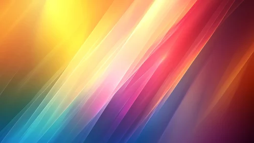 Chromatic light ribbons with diagonal gradient flow design.