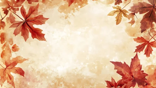 Gentle autumn leaves framing a cozy, sunlit background.