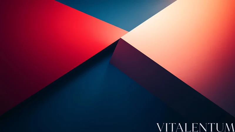 Geometric gradient planes in minimalist 3D abstraction.