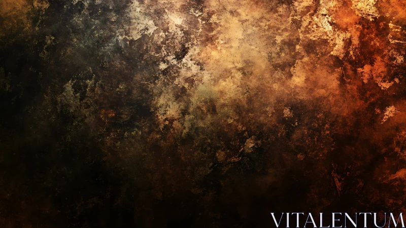 Grunge corrosion texture with mottled rust gradients and dark vignetting