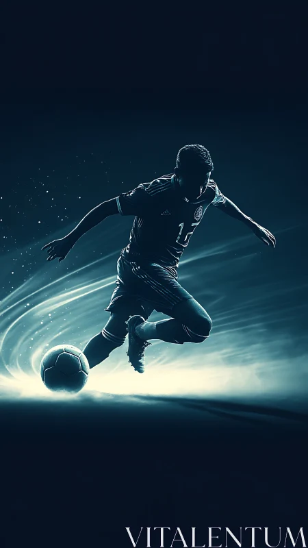 Midnight dribbler carves light trails through cosmic turf