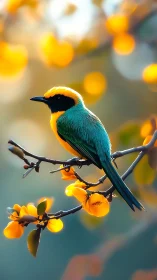 High-saturation bird portrait with shallow depth of field rendering