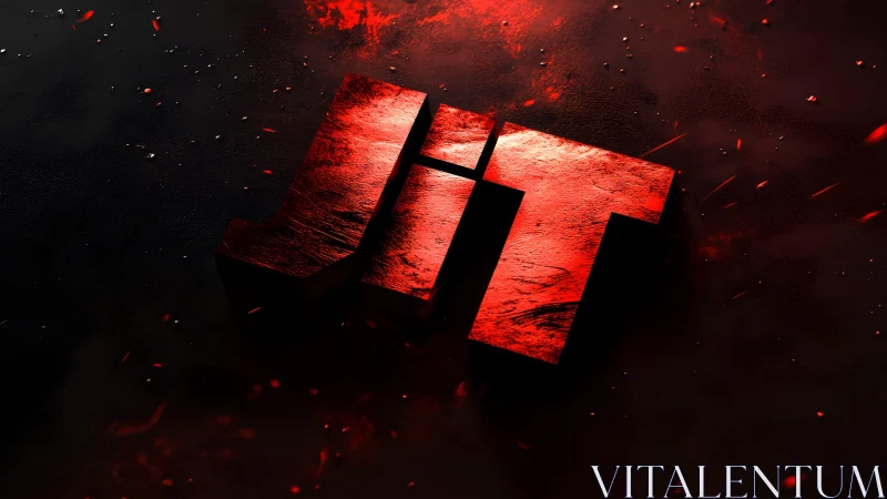 Bold 3D Red "JIT" Text with Dramatic Lighting Effect.