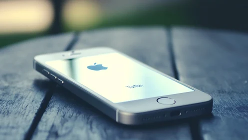 Luminous iPhone Declares Its Boot-Up Drama on Weathered Deck