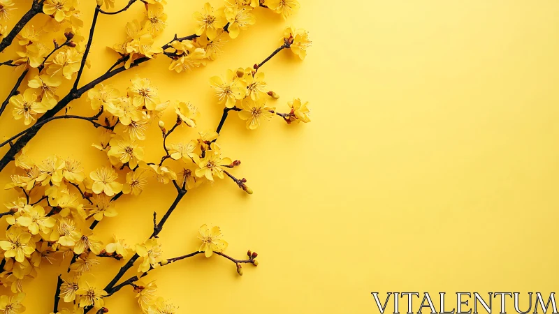 Golden Blooms Dancing in Sunlight. Radiant Spring Bliss.