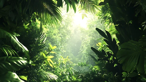 Emerald Cathedral: Light Pierces the Jungle Canopy.