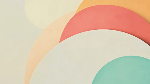 Soft pastel arches curve gently into a calming rainbow