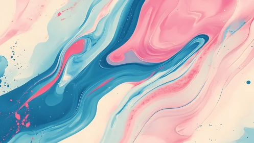 Flowing pastel currents in abstract liquid color fields.