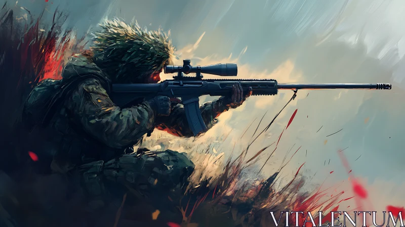 Sniper Takes Aim Through Chaos and Fire.