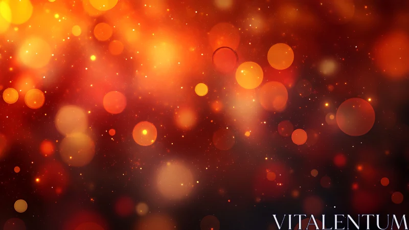 Defocused orange bokeh circles overlay a dark gradient field